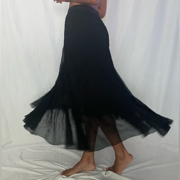 Handmade flirty silk chiffon skirt - Picture 1 of 5